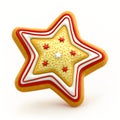 Cookie star isolated on white background