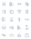 Cookie store linear icons set. Sweet, Delicious, Fresh, Homemade, Gourmet, Classic, Warm line vector and concept signs