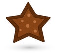 Cookie Style Christmas Star Royalty Free Stock Photo