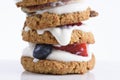 Cookie tower with berries Royalty Free Stock Photo