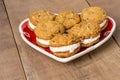 Cookie tray with filled cookies