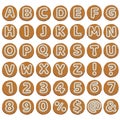 Cookie with white cream alphabet