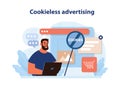 Cookieless advertising. Cookieless targeting. Web browser traffic privacy