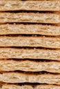 Cookies background. Stack of cripsy sweet chips biscuits