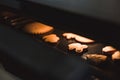 Cookies are baked in the oven. gingerbread men