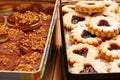 Tin cans with Christmas biscuits