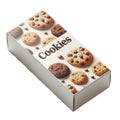 Cookies box package isolated on white transparent background
