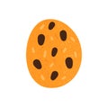 Cookies with chocolate chips and raisins.Vector illustration