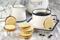 Cookies with chocolate hazelnut cream