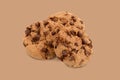 Cookies with chocolate and nuts Royalty Free Stock Photo