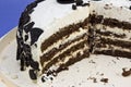 Cookies and cream cake detail Royalty Free Stock Photo