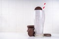 Cookies and Cream Milkshake or smoothie Royalty Free Stock Photo