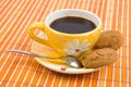 Cookies and cup with coffee Royalty Free Stock Photo