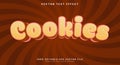 Cookies editable text effect Template Royalty Free Stock Photo
