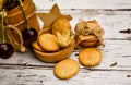 cookies with flax seed healthy food homemade baked tasty Royalty Free Stock Photo