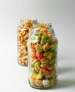 Cookies in glass containers isolated