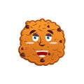 Cookies happy Emoji. biscuit emotion merry. Food Isolated Royalty Free Stock Photo