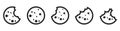 cookies icon bited cookie biscuit