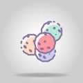 Cookies icon or logo in pastel color