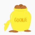 Cookies Inside a Big Cookie Jar Vector Royalty Free Stock Photo