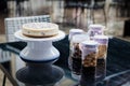 Cookies inside jar with white blank label Royalty Free Stock Photo