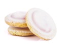 Cookies with jelly stuffing and yogurt icing Royalty Free Stock Photo