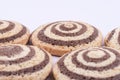 Cookies with a light and dark spiral