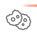 Cookies line vector icon