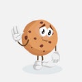 Cookies Mascot and background goodbye pose Royalty Free Stock Photo