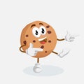 Cookies Mascot and background Hi pose Royalty Free Stock Photo