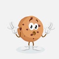 Cookies Mascot and background surprise pose Royalty Free Stock Photo