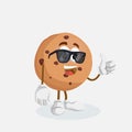 Cookies Mascot and background thumb pose Royalty Free Stock Photo