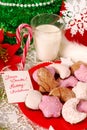 Cookies and milk for santa Royalty Free Stock Photo