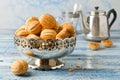 Cookies `Nuts` with condensed milk and nuts. Homemade cookies