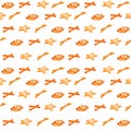 Cookies and other sweets. Seamless watercolor pattern.