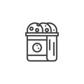 Cookies package outline icon