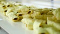 Cookies production line at a food factory Royalty Free Stock Photo