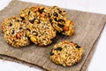 Cookies with Raisins, Peanuts, Sunflower Seeds, Oat Flakes and H