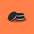 Cookies sandwich cream illustration vector design