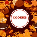 Cookies shop confectionery pastry or bakery cooking emblem