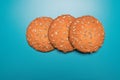 Cookies studio image. Homemade cookies with sunflower seeds