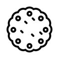 Cookies thin line vector icon