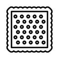 Cookies thin line vector icon