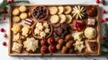 Cookies on Tray and Table Royalty Free Stock Photo