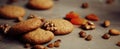 Cookies, walnuts and raisins