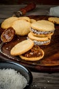 Cooking alfajores Royalty Free Stock Photo