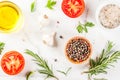 Cooking herbs and spices background Royalty Free Stock Photo