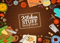 Cooking Background With Kitchen Stuff