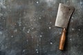 Cooking background with vintage butcher cleaver Royalty Free Stock Photo
