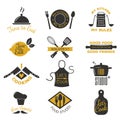 Cooking badge vector illustration. Royalty Free Stock Photo